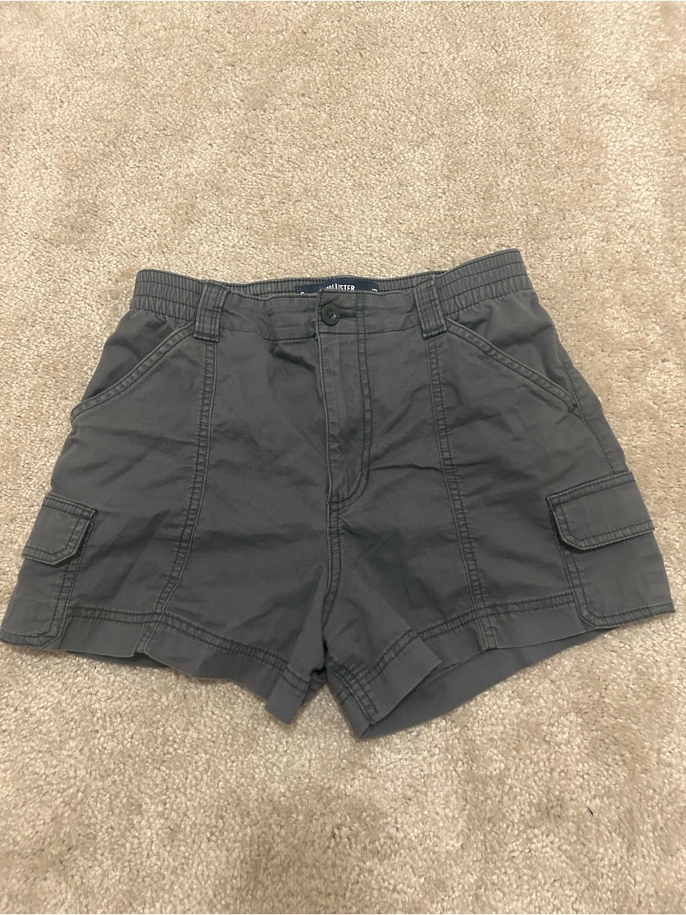 Hollister Charcoal Gray Women's Cargo Shorts